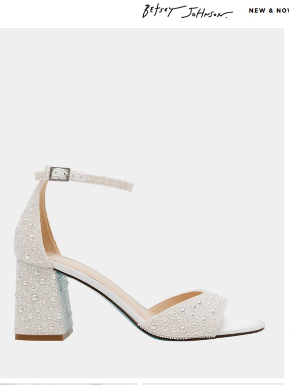 Betsey Johnson Size 7 Kami Pearl Heels- Brand New, Never Worn - Picture 4 of 5